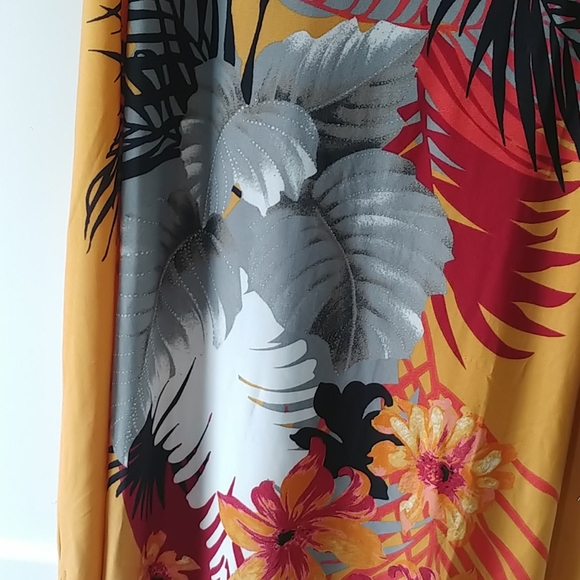 Avenue Tropical Print Maxi Dress Size 14/16 - Picture 4 of 9
